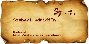 Szabari Adrián névjegykártya