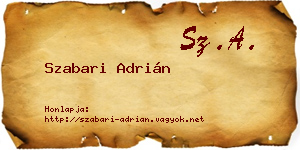 Szabari Adrián névjegykártya